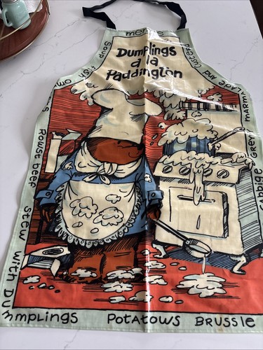 Vintage Rare Paddington Bear Apron Kids Cooking Baking England