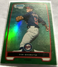 2012 Bowman Chrome Baseball Tim Shibuya Minnesota Twins Green Refractor #BCP162