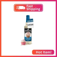 Syruvia Sugar Free Coffee Syrup, Cupcake Flavored Syrup for Drinks, Lattes, and 