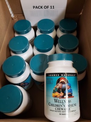 Source Naturals, Wellness Children's Immune Chewable Wafer, 30 Wafers, 11-Bottle