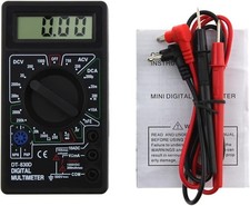 DT-830D Digital Multimeter with Buzzer Square Wave Output Voltage Black