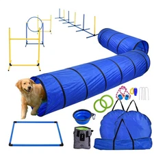 Outdoor 5 PCs Dog Pet Agility Training Equipment Backyard Starter Course Set