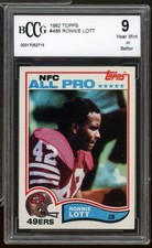 1982 Topps #486 Ronnie Lott Rookie Card BGS BCCG 9 Near Mint+. rookie card picture