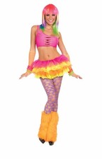 Club Candy Asymmetrical Cut Costume Bra Top Adult: Pink One Size