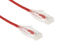 Cat6 Cable Ethernet mince, sans ardeur, 2 Ft, Rouge