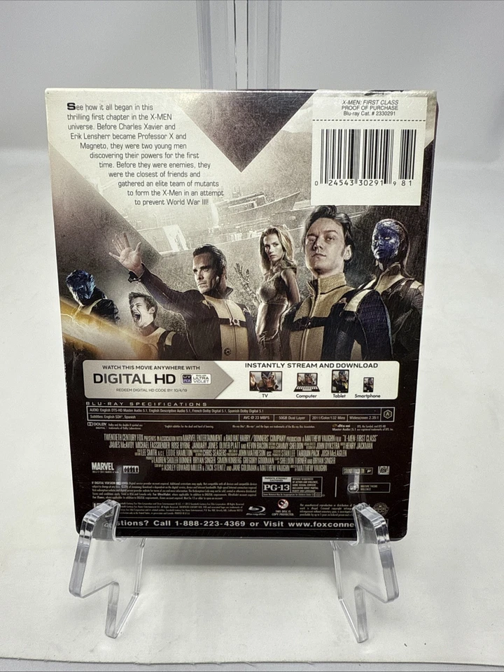 X-Men: First Class Blu-ray SteelBook Best Buy Exclusive Limited Edition New - Image 2 of 4