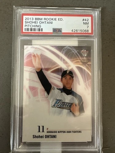 💙 SHOHEI OHTANI 2013 BBM Rookie Edition RC #42 Pitching - RARE PSA 7