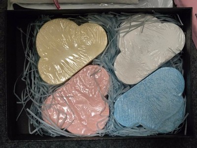 Inmorven Rainbow Bath Bombs Gift Set, Handmade 4 Huge