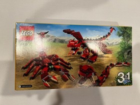 Lego Creator 31032 3-1 Red Creatures Set NEW SEALED 221 Pcs Dragon Snake Giraffe