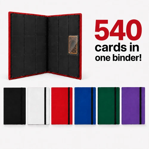 Pokemon Trading Card Binder 9 Cards Per Page 540 Card Folder TCG MTG YuGiOh Case