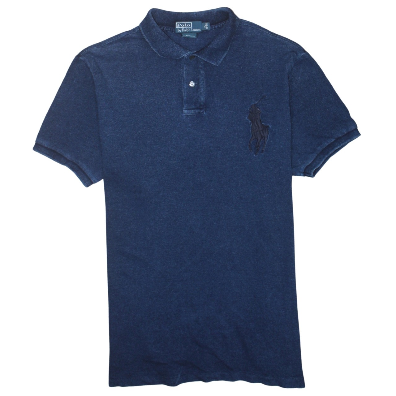 Polo Ralph Lauren Womens Polo Shirt Navy Blue Big Pony Embroidered Cotton XL