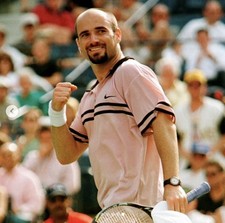 Nike Andre Agassi Challenge Court US Open 1997 Pink Long Sleeves Zip Tennis