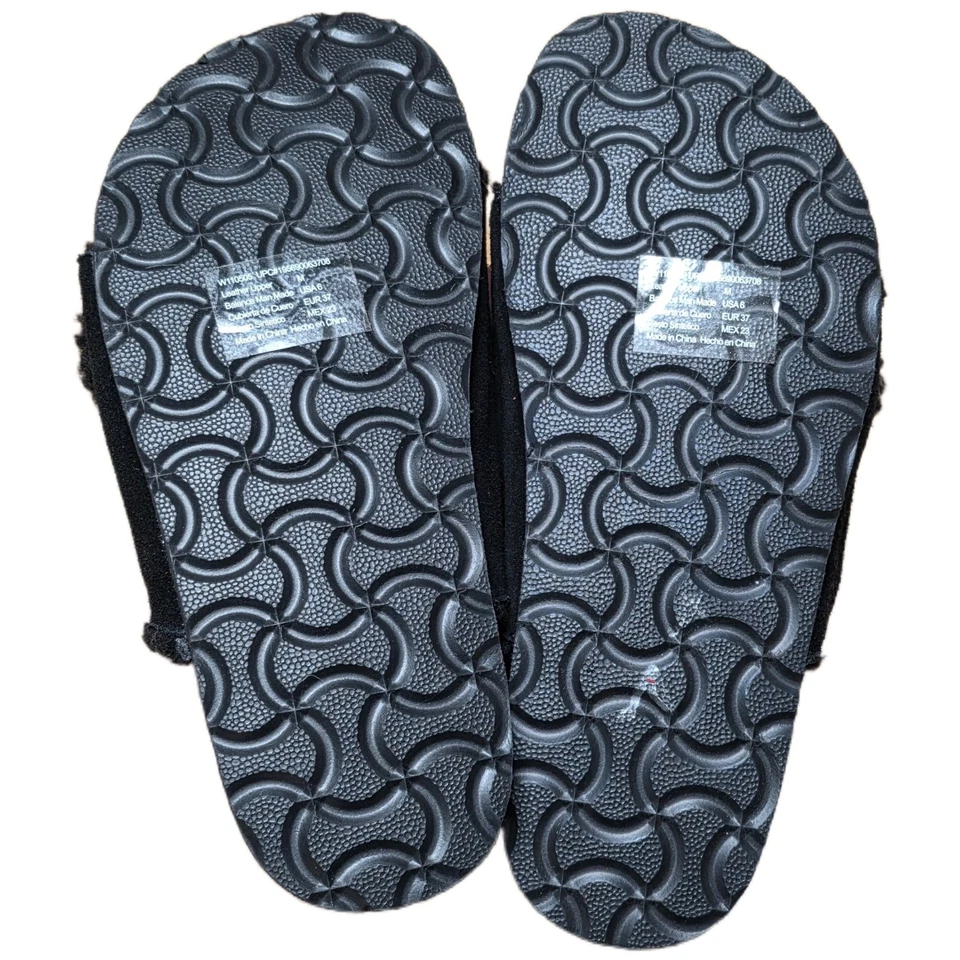 Sandalias blancas forradas de montaña para mujer talla 6 negras con hebilla de gamuza deslizables nuevas con etiquetas Foto 2 de 4