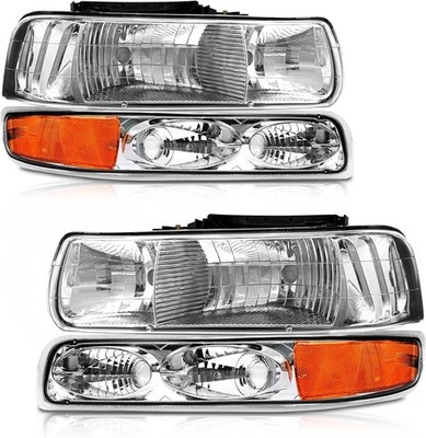 Headlight Assembly for 1999 2000 2001 2002 Chevy Silverado 1500 2500/1500HD 
