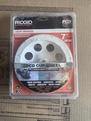 #ad #ad Ridgid 7 in. PCD Cup Wheel for Removal of Coatings Adhesives Epoxy amp; Paint $40.00