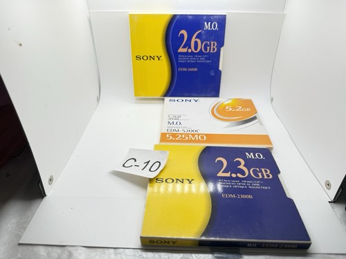 Sony Magneto Optical Disk Lot  5.25” MO EDM-2300B / 2600B / 5200C 2.3 2.6 5.2GB