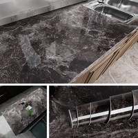 Klebefolie Marmor Schwarz Selbstklebend 40Cm X 2M FüR MöBel KüChe Tisch Schrank