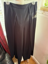 Alice + Olivia Trouser Wide Leg High split Pants Black Size 4