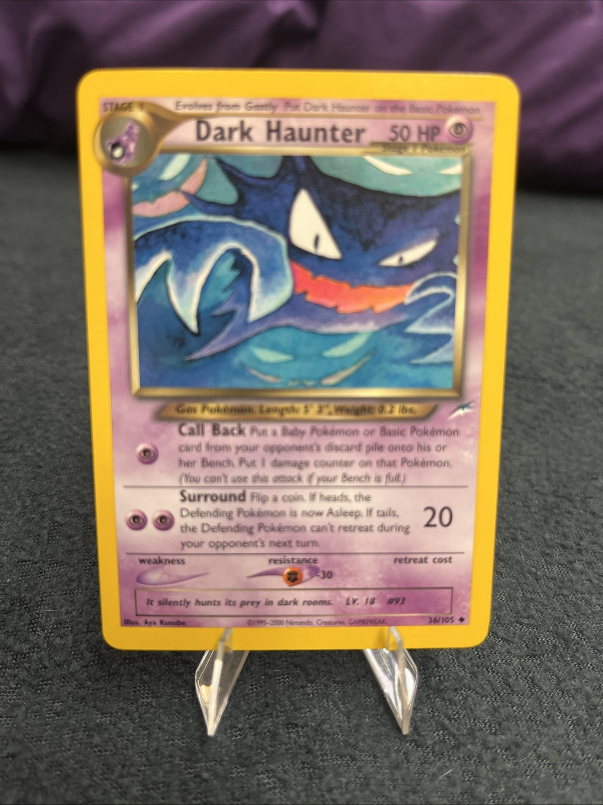 2000 Pokémon Dark Haunter 36/82 Team Rocket Uncommon Vintage WOTC LP
