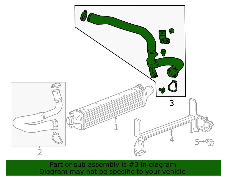 Manguera de aire de salida de enfriador de aire de carga genuina 42731155 Foto 4 de 4