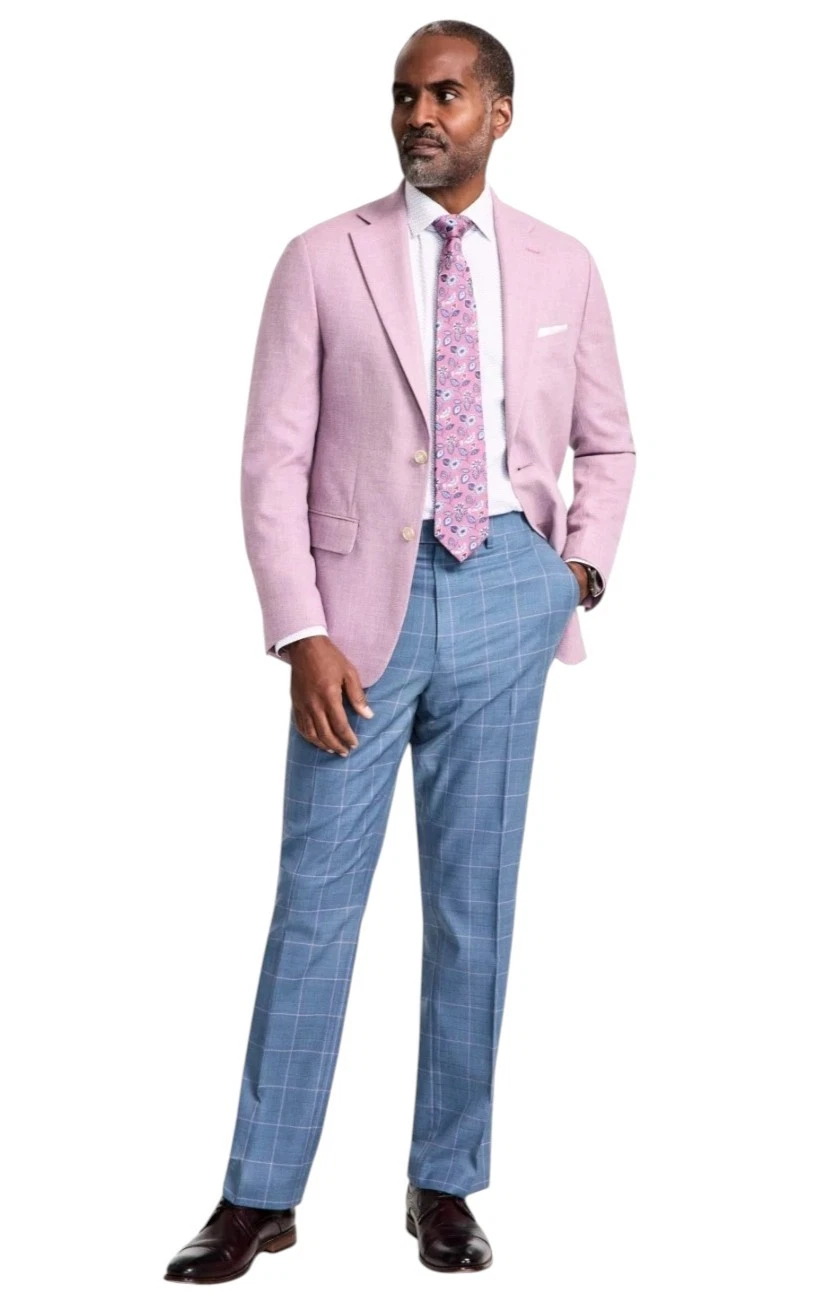 Tallia Mens Slim fit Sport Coat Blazer 46 L Purple Solid