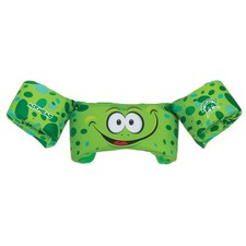 Airhead Water Otter Premium Kids Child Life Jacket Vest with Arm Bands, Frog