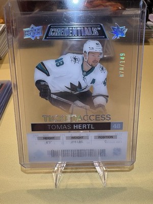 2021/22 Upper Deck Credentials - Tomas Hertl #TA-HE - Acetate Ticket /149