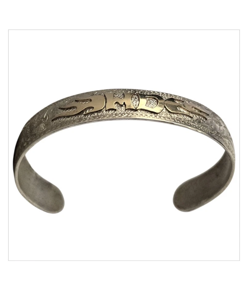 Vintage Sterling Silver Harley Davidson 14kgold Emblem Bracelet - Image 3 of 4