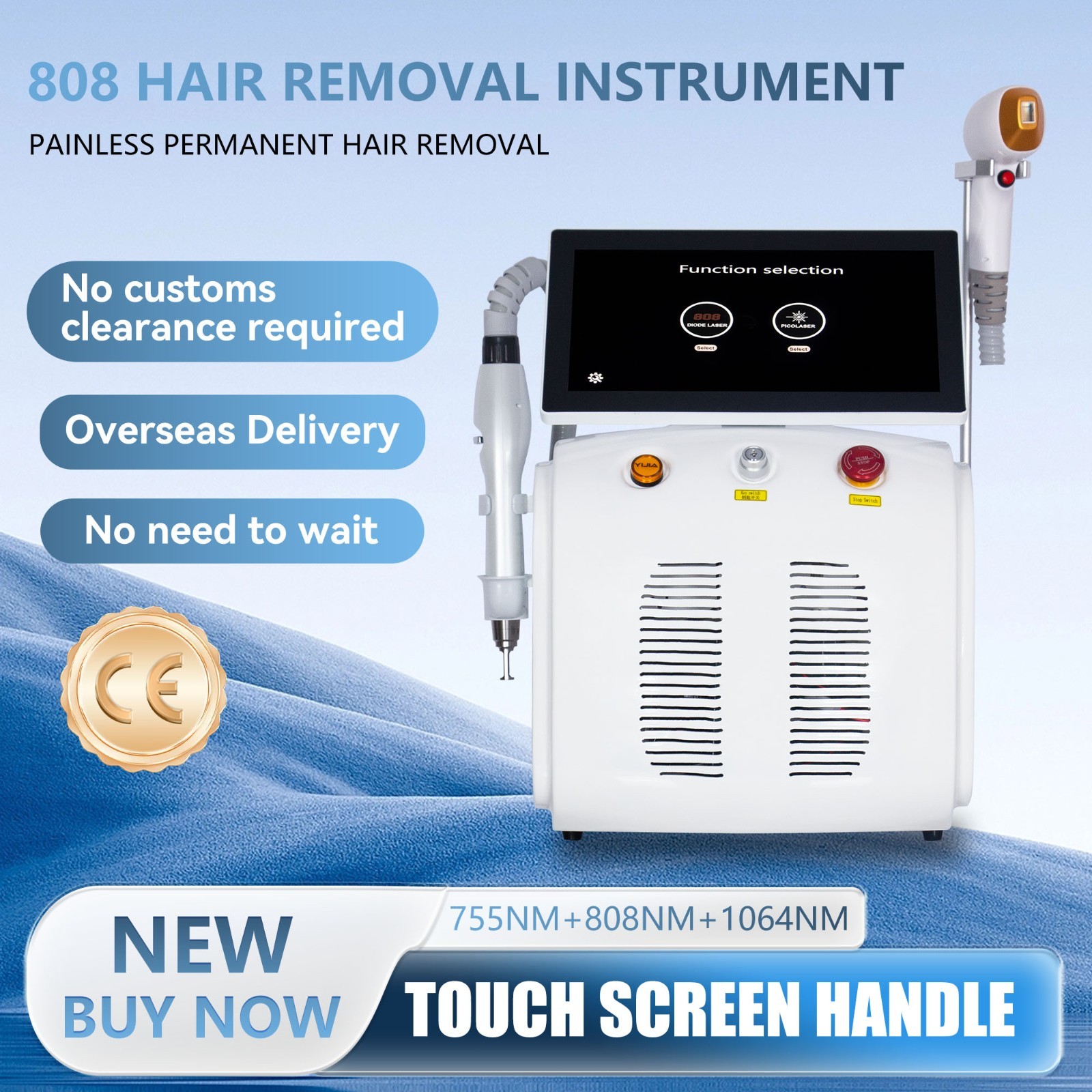 Diode laser hair removal, picosecond melanin removal bikini laser hair removal