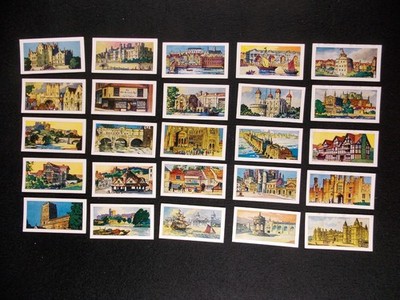 Bishops Stortford Choicest Tips Tea Cards Historical Buildings Complete Set 25