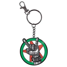 Cyberpunk 2077 Johnny Silverhand Logo 2 Inch Enamel Keychain