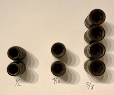 Vintage S-K Impact Sockets 6pt 1/2” Drive, 1/2” X2, 9/16” X2, 5/8” X4, 8pc Total