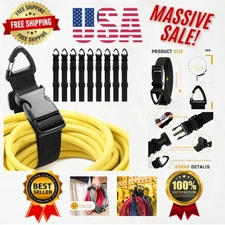 6-Pack Heavy Duty Adjustable Extension Cord Holders with Triangle Clips, 17-Inch