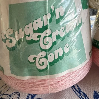 Sugar N Cream Cone Yarn 100% Cotton One Pound, Light Pink - Image 1 of 4