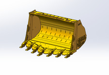 Loader Spade Nose Rock Bucket Pin on, CAT 992, 13m3, 193in