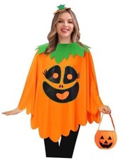 Halloween Pumpkin Costume for Women, Orange, Set of 3 PCS