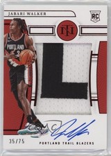 2022-23 Panini National Treasures Rookie Red 35/75 Jabari Walker Patch Auto 0q3g