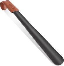 ZOMAKE Shoe Horn Long Handle for Seniors Men Women,Metal Brown