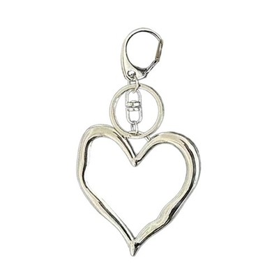 Love Heart Shaped Key Holder with Textured Cut Out Portable Bag Decoration