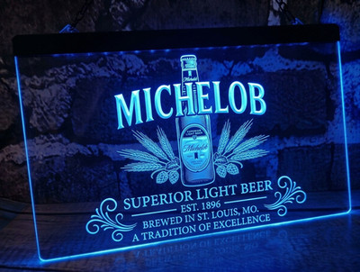 Michelob Licht LED Neonlicht Schild für Bar Pub Club Haus Geschenk Mähne...
