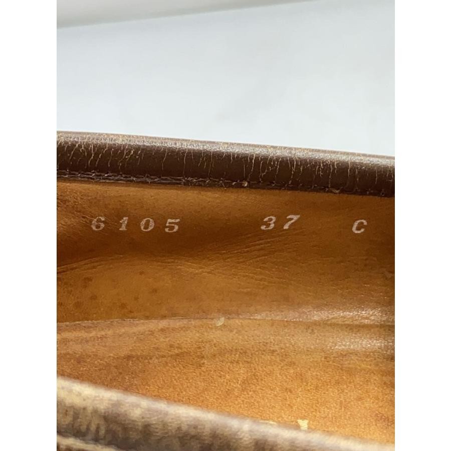 GUCCI Gold Hardware Suede Loafers Dress Shoes Size:37/JP:24 Brown 141127K Authen thumbnail 5