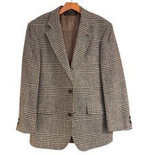 Vintage Brooks Brothers BrooksTweed Scottish Shetland Wool Blazer Glen Plaid USA