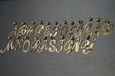 Small Tiny 10K Gold Alphabet Diamond Cut Initial Charm A B C D E F Y Z Pendant.