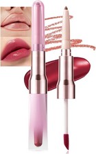 2-IN-1 Lip Liner and Lip Stain, High Pigmented Velvet Matte Lip Tint, Well-Defi