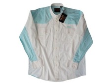 Brigalow Men's New Cowboy Country  Western Long-Sleeve White Shirt - Size XXL