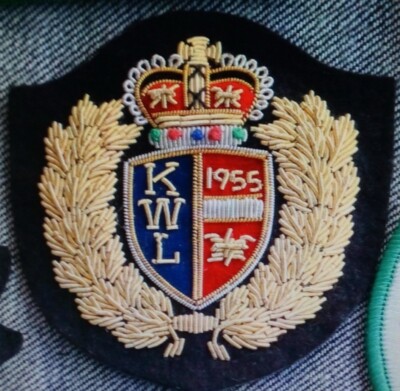 CROWN CREST HANDMADE EMBROIDERY GOLD BULLION BLAZER SPORTS BADGE PREMIUM QUALITY