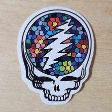 Grateful Dead  Co 2  " Stealie Stained Glass Steal Your Face SYF Vinyl Stickers