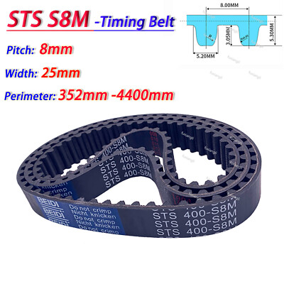 STS S8M Timing Belt Pitch 8mm Close Loop Rubber CNC