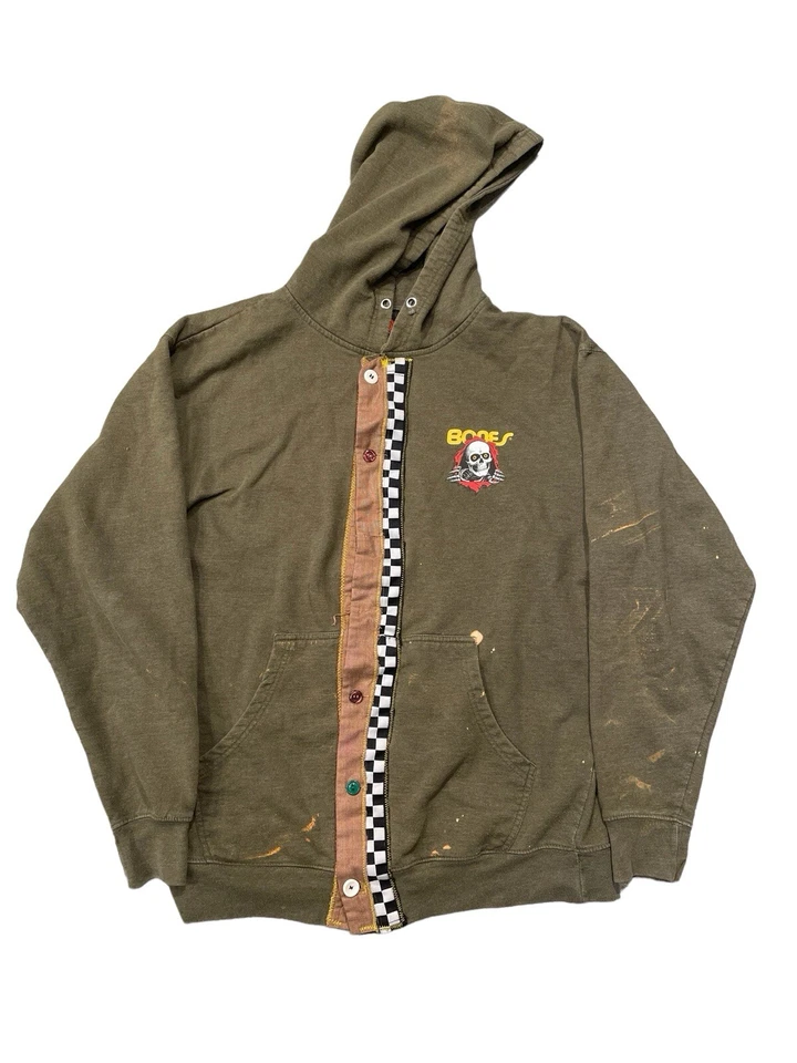 Vintage POWELL PERALTA Bones Caballero Hoodie Graphic Print  90s Y2K Mens Large - Image 2 of 4