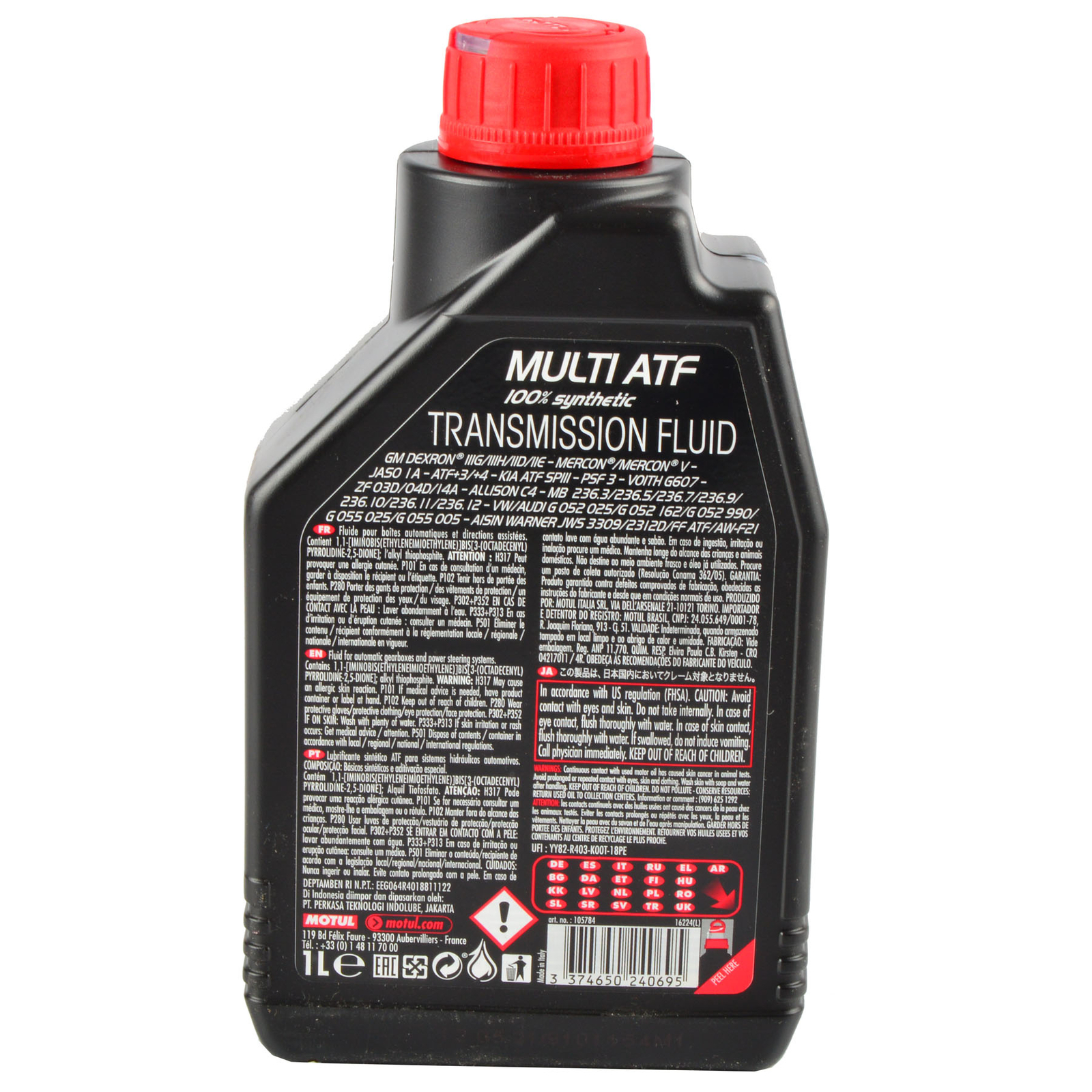 1L MOTUL 45600 Getriebeöl Multi ATF vollsynthethisch Automatik ServoÖl